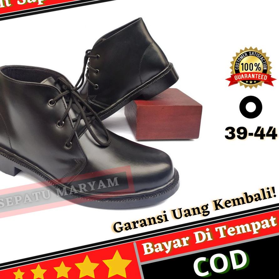 NEW PRODUCT  1.1 Sepatu PDH Pria Kulit Asli Sepatu SATPAM TNI POLISI SECURITY Pantofel Tinggi ABRI P