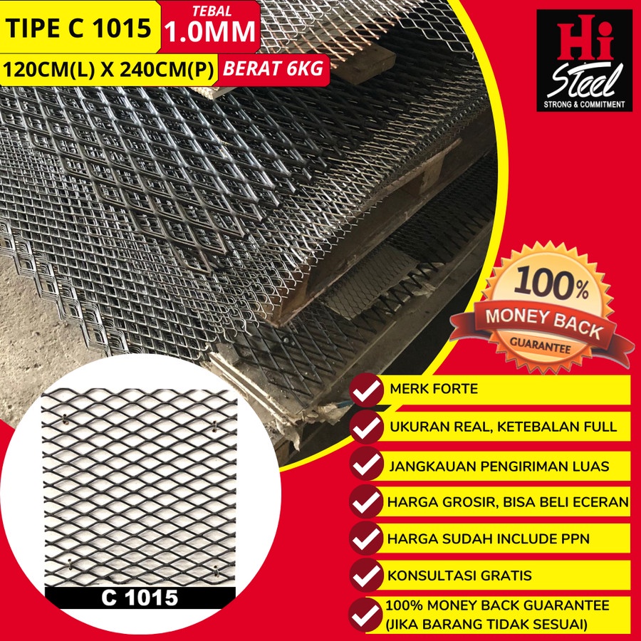 Expanded Metal Besi Tipe C 1015 - 120cm x 240cm