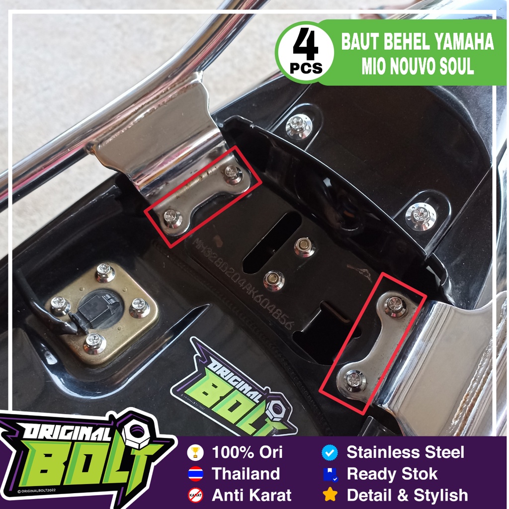 Baut Probolt Behel Mio Smile Sporty Soul Mio J Gt M3 S Z Stainless Heng King Nut Thailand