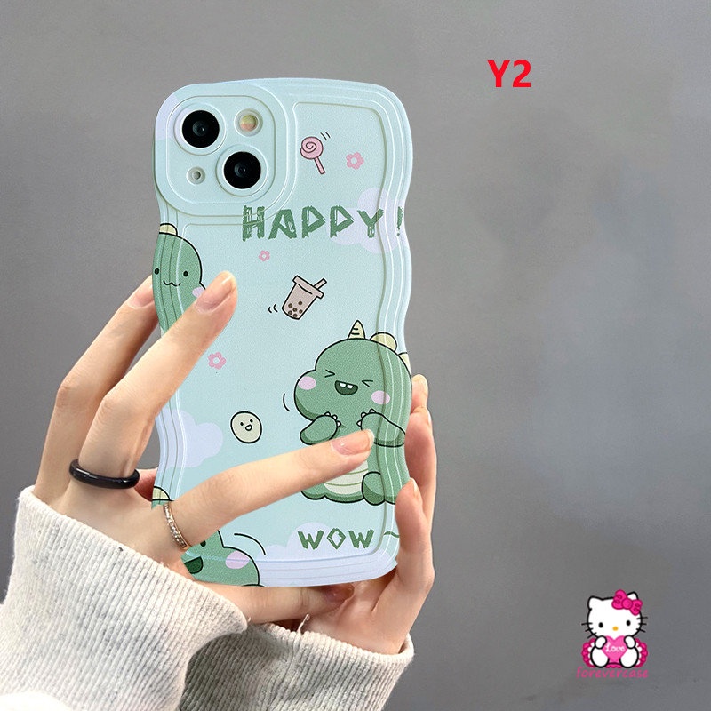 Soft Case TPU Motif Kartun Dinosaurus Untuk Oppo A54 A12 A57 A55 A95 A15 A1K A15s A7 A53 A16 A16s A74 A5s A76 A96 A16E A9 A5 A3s Reno 5 8 7n A52 F9N Case Pelindung Earphone Bluetooth Airpod