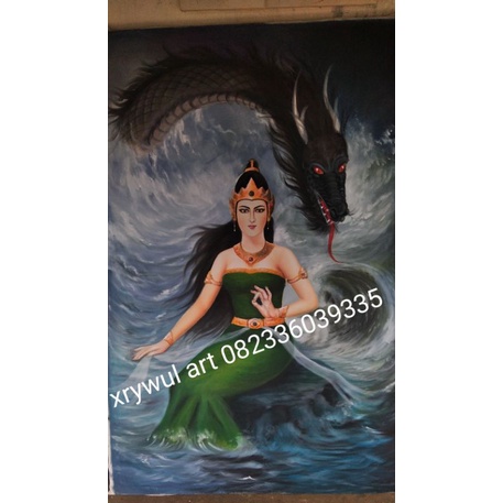 lukisan ratu pantai selatan/lukisan ratu kidul/lukisan kanvas