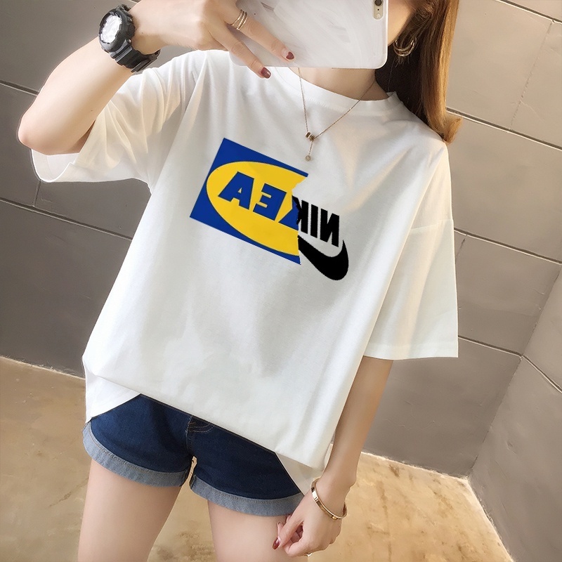 Kaos Lengan Pendek Wanita Oversize / Baju T-shirt Katun Tee Wanita