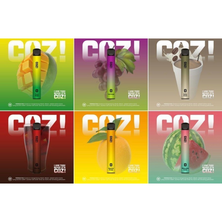 Cozi 2.0 Pod Dispossable 600 Puffs Pod System 100% Authentic
