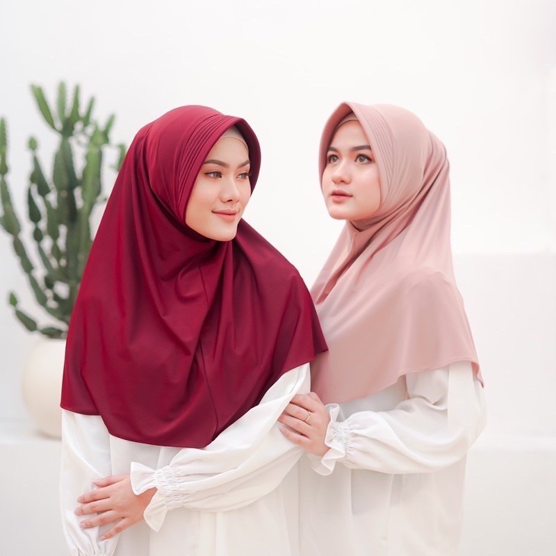 BERGO HAMIDAH MENUTUP DADA / HIJAB INSTANT SPORT HAMIDAH / JERSEY MENUTUPI DADA PANJANG