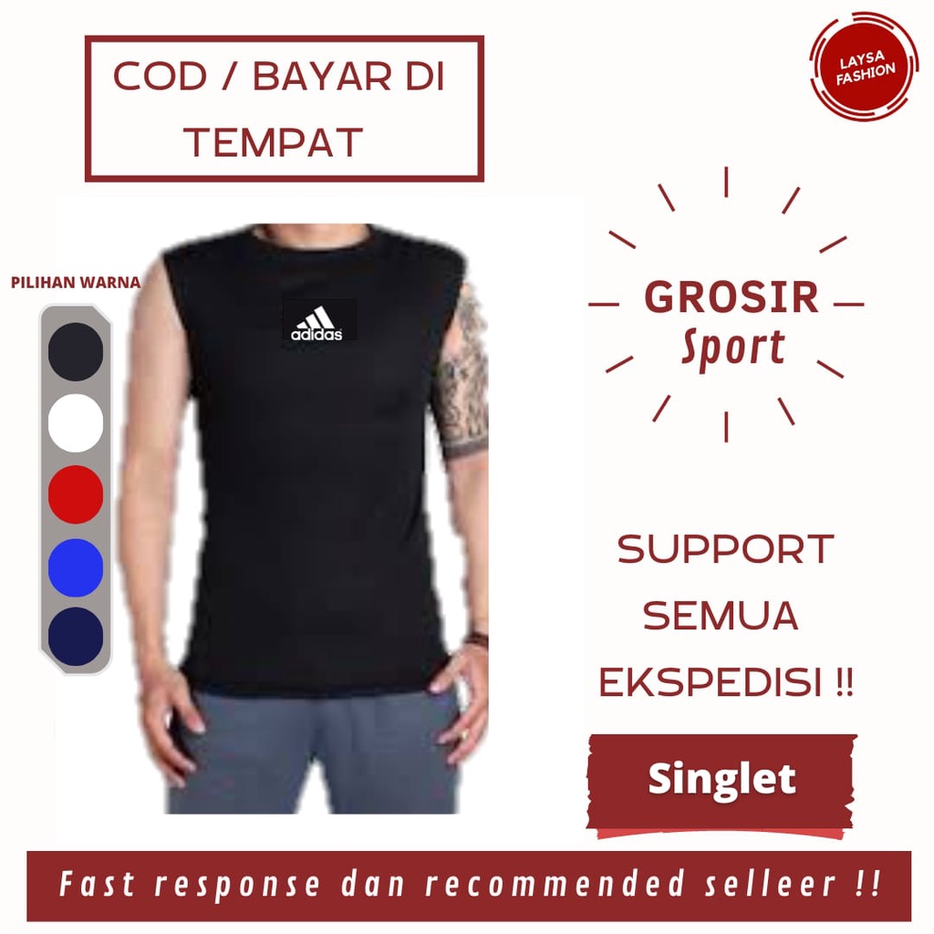 COD KAOS SINGLET MANSET BASELAYER TANPA LENGAN LEKMONG LEKBONG SLEEVELESS DALEMAN OLAHRAGA SPORTY FUTSAL BADMINTON RENANG SEPEDAAN BOLA TENIS MEJA GYM RUNNING ATASAN OLAHRAGA HITAM POLOS LOGO NIKE DEWASA PRIA WANITA EKONOMIS