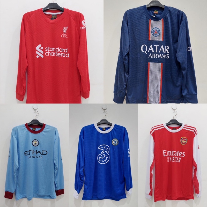 JERSEY BOLA PSG MUNCHEN MU M4DRID BARKA KLUB EROPA LENGAN PANJANG LONG SLEEVE