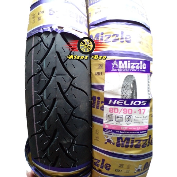Ban Motor Mizzle 80/90 ring 17 Tubeless Helios