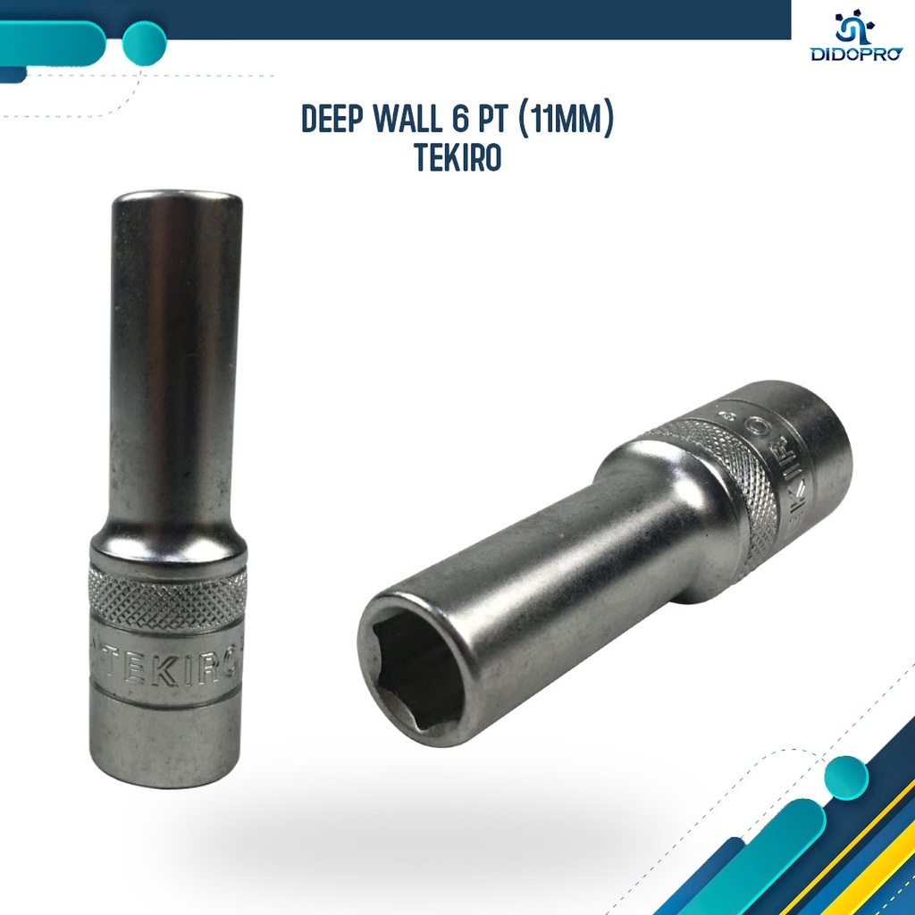 TEKIRO DEEPWALL 11MM 1/2inch 6PT kunci sock mata socket ORIGINAL