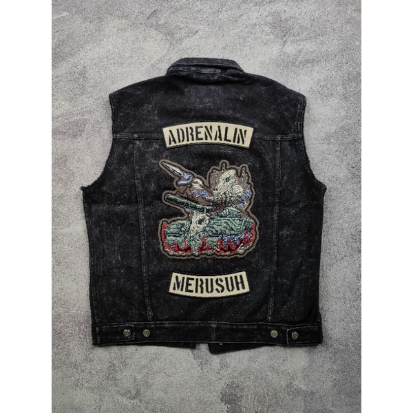 seringai adrenalin merusuh vest mischief denim