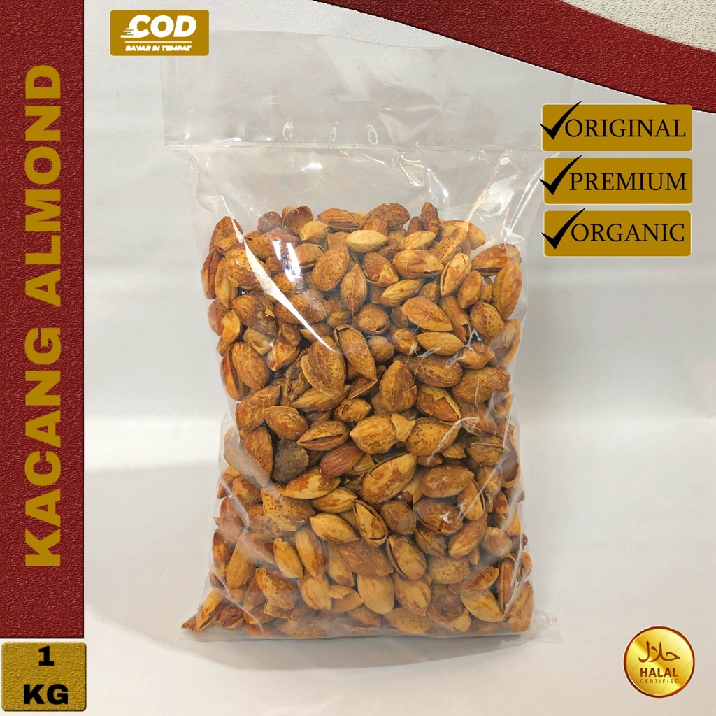 

Kacang ALMOND Roasted Milk flavour In Shell 1 Kg / Kacang Cangkang Arab Rasa Susu / Kacang Kulit Almond Panggang / Toko Kurma Maryam