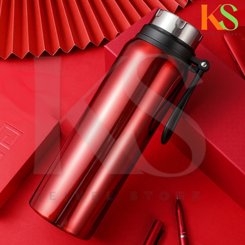Thermos Air Panas Termos Travel Tumbler Portable 1.2 Liter Merah