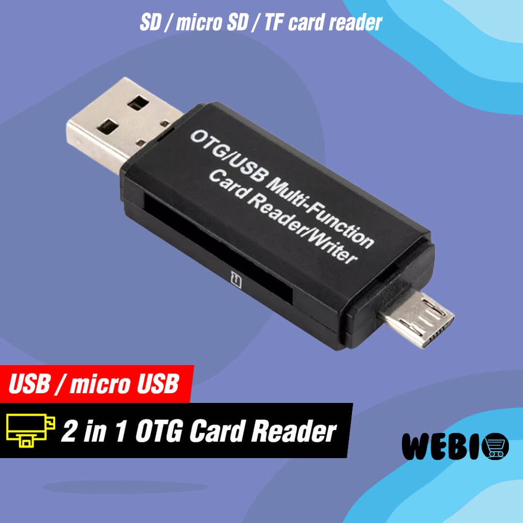 Card Reader USB / Micro USB / SD / Micro SD Card Rider Mini OTG PC HP