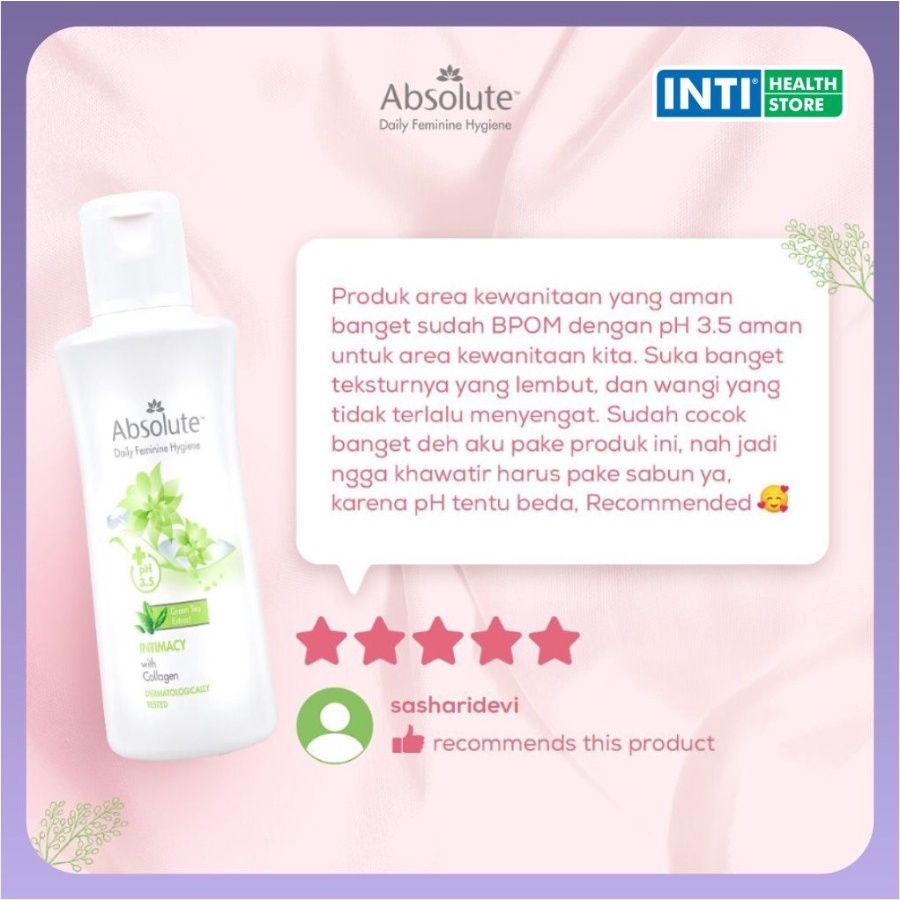 Absolute | Daily Feminine Hygiene 60ml | Pembersih Kewanitaan