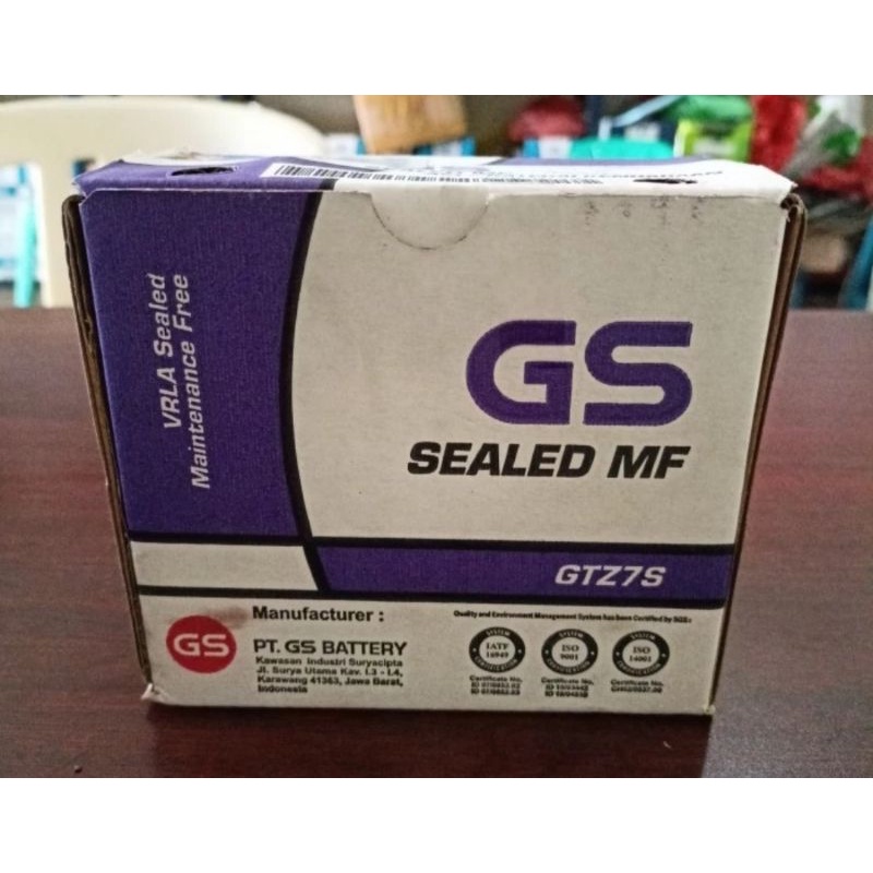 aki sepeda motor kereta GS Astra MF GTZ7S CBR150