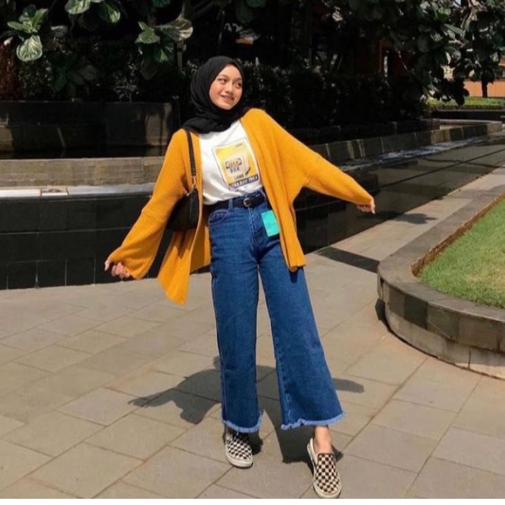 Terbaik CULLOTE JEANS RAWIS BAWAH CELANA KULOT WANITA JEANS DENIM JINS KEKINIAN HIGHWAIST TERBARU OO