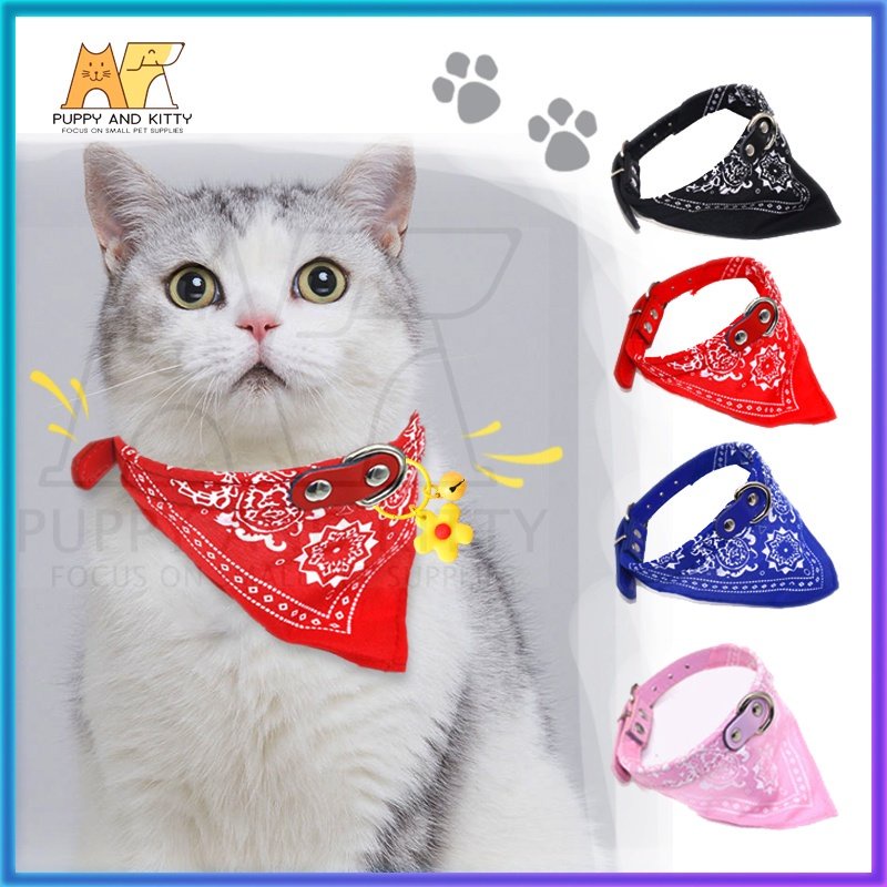 Kalung Scarf Kucing Anjing Kelinci Musang/Kalung Kucing / Scarf Syal Bandana Motif | Aksesoris Kucing