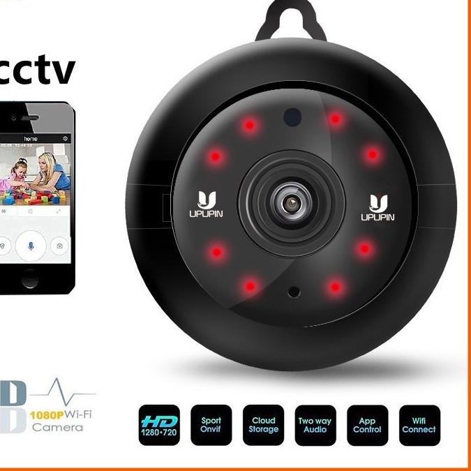 Import ✨Terbaik✨ UPUPIN  IP CAMERA MINI  HD 1080P WIRELESS CCTV  WIFI  Pantau Jarak Jauh Menggunakan