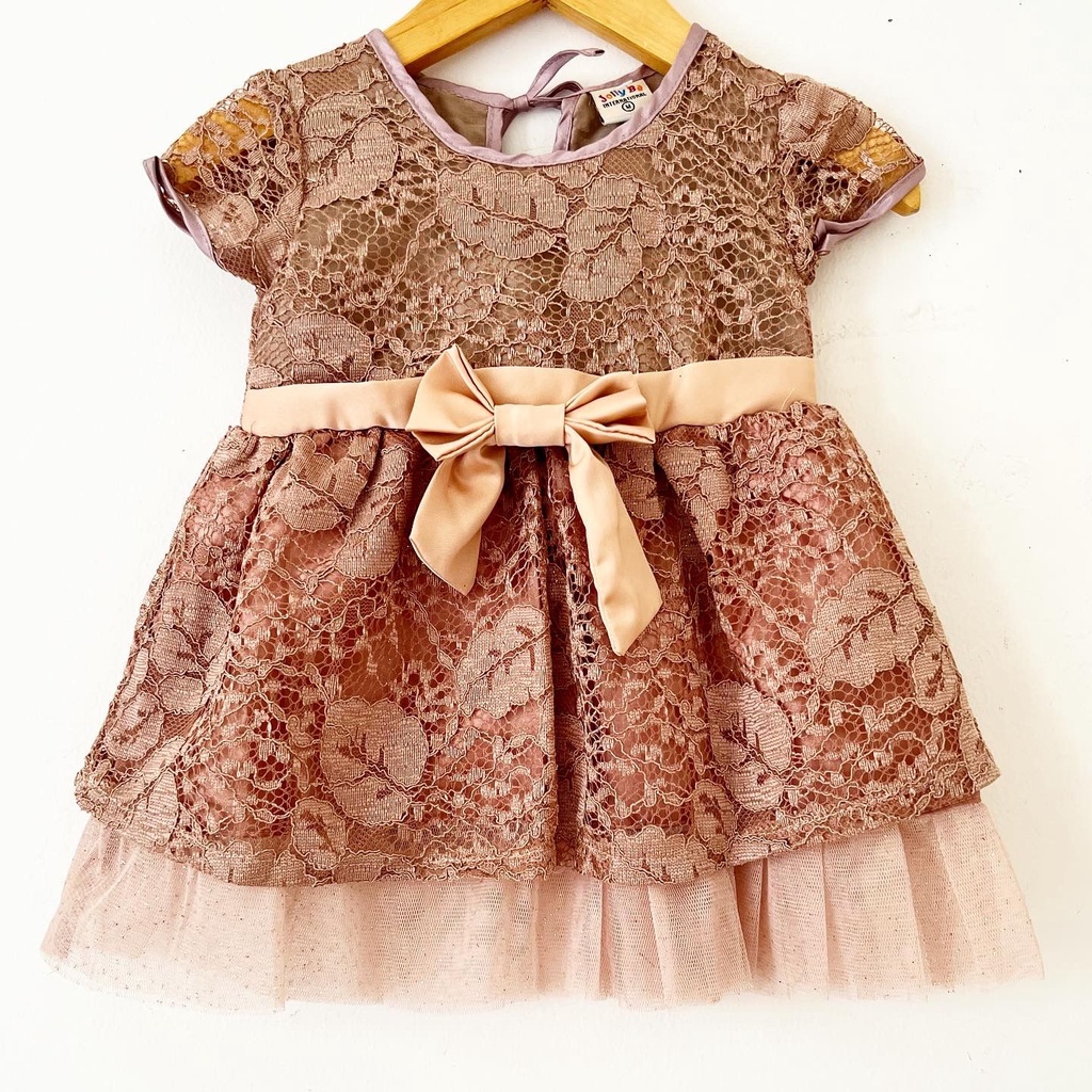 Dress Pesta Kondangan Ulang Tahun Mewah Lucu Bayi Anak Perempuan Cewek Terlaris Kode 3 Babeebabyshop