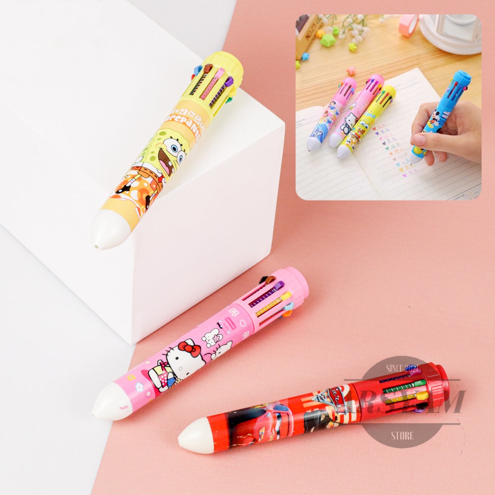 

Ballpoint Multi Warna 10 Color Pen 1 PCS