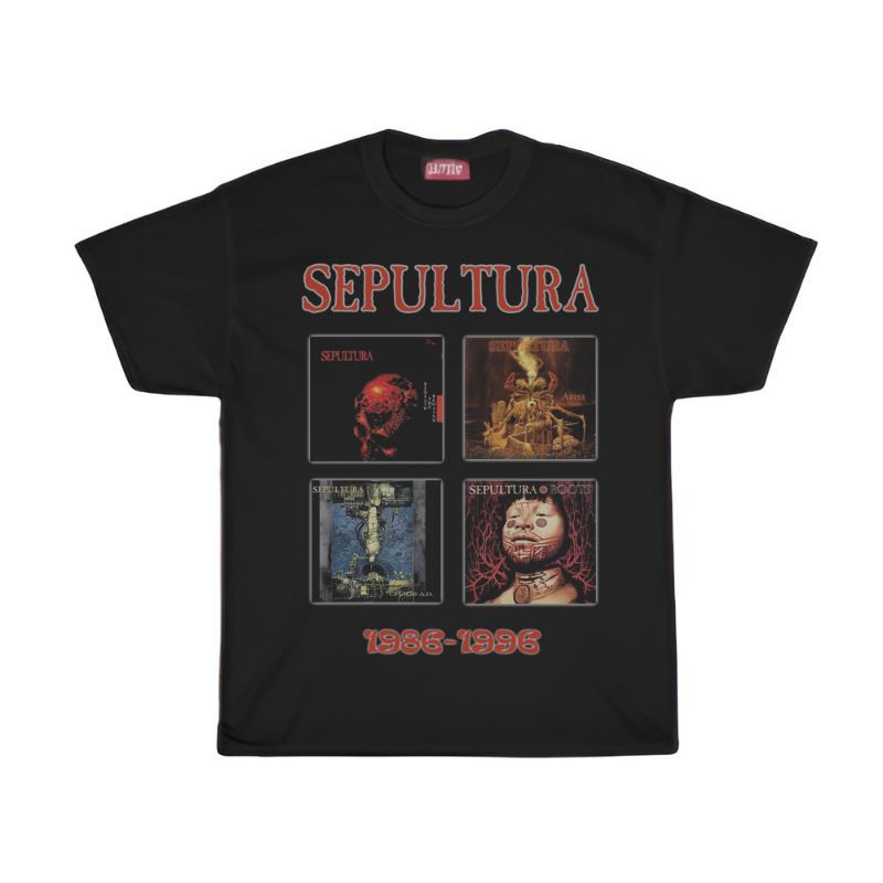 KAOS / T SHIRT / SEPULTURA / KAOS BAND SEPULTURA 1986-1996