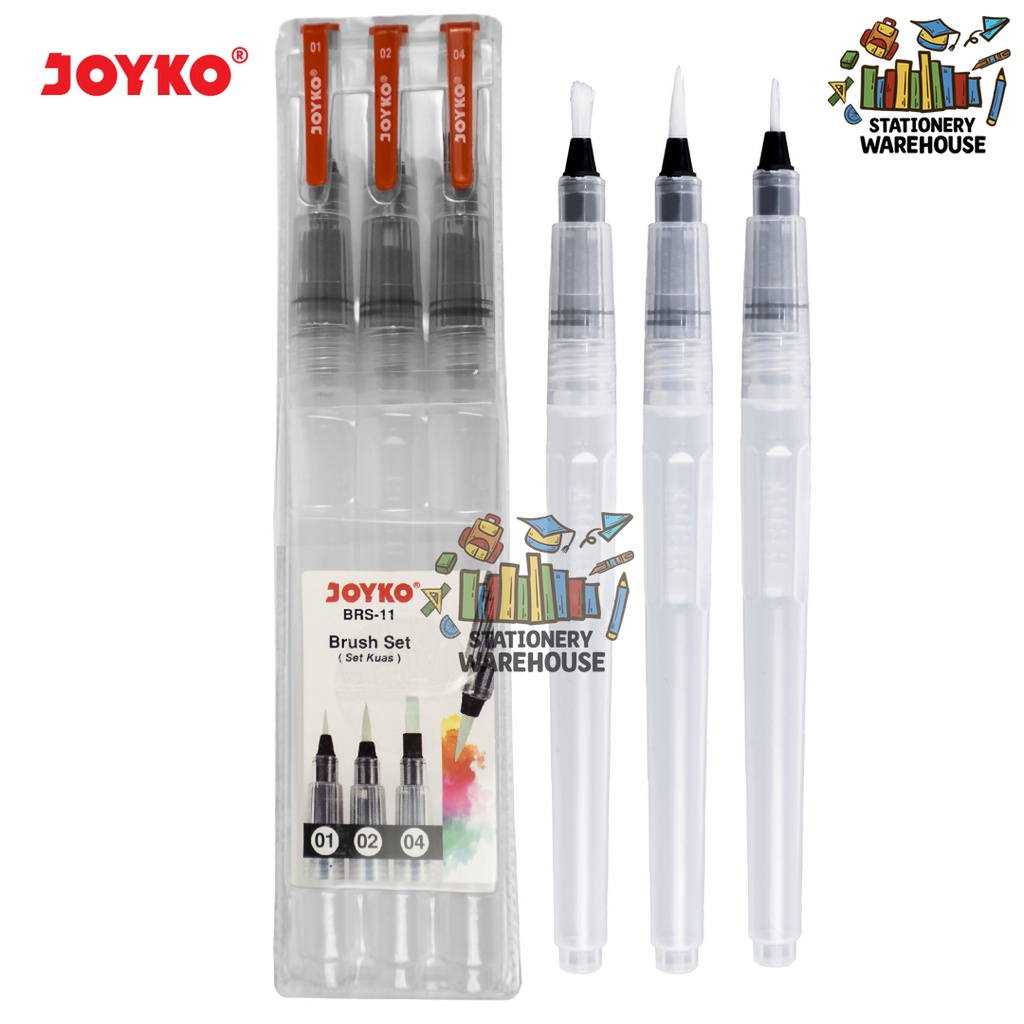 

Brush Set Alat Lukis Kuas Cat Air Minyak Acrylic Joyko BRS-11