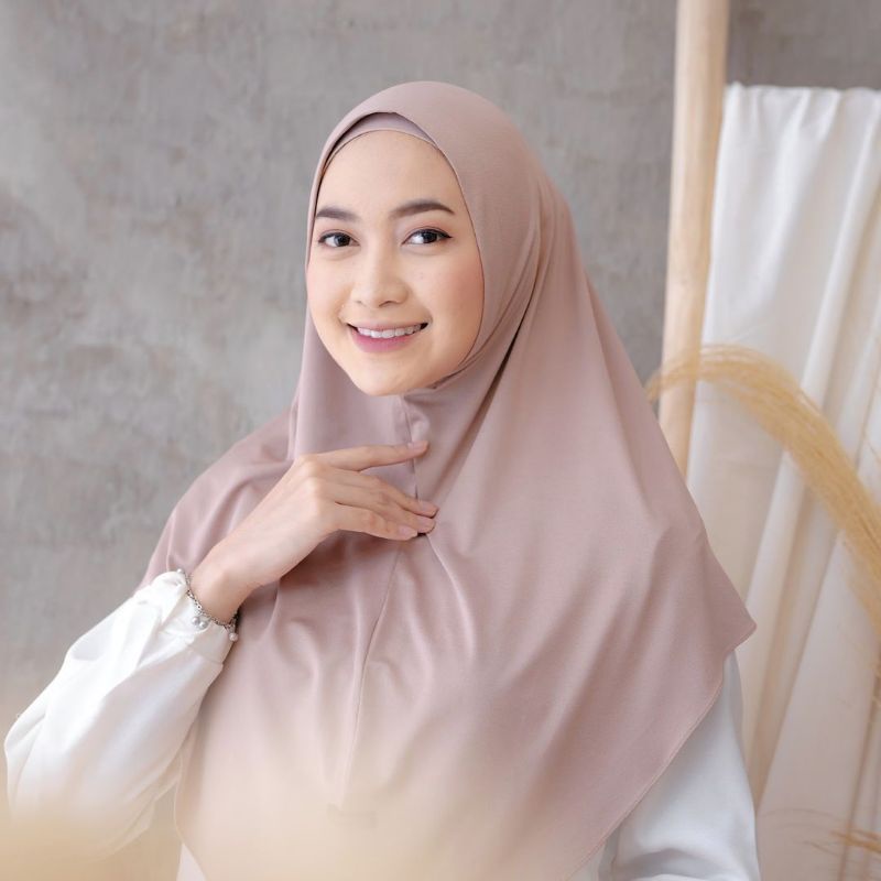 Khimar Daisy Instan Bergo Malay Jersey Premium