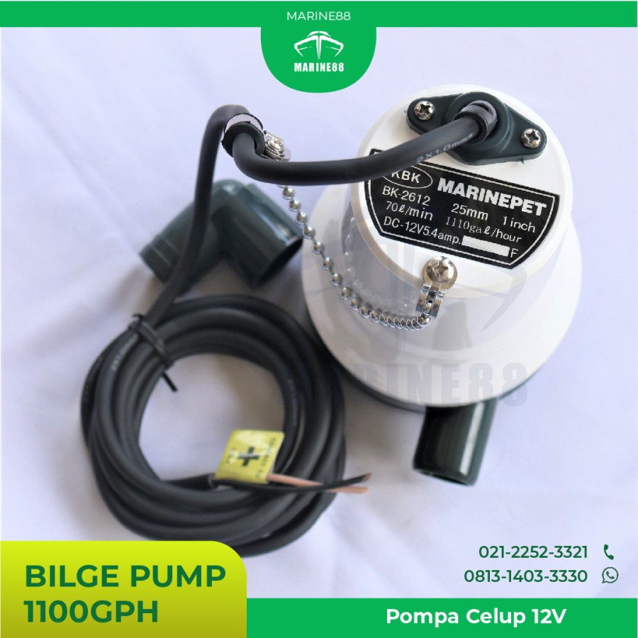 Bilge Pump 1100GPH / Pompa Celup 12V