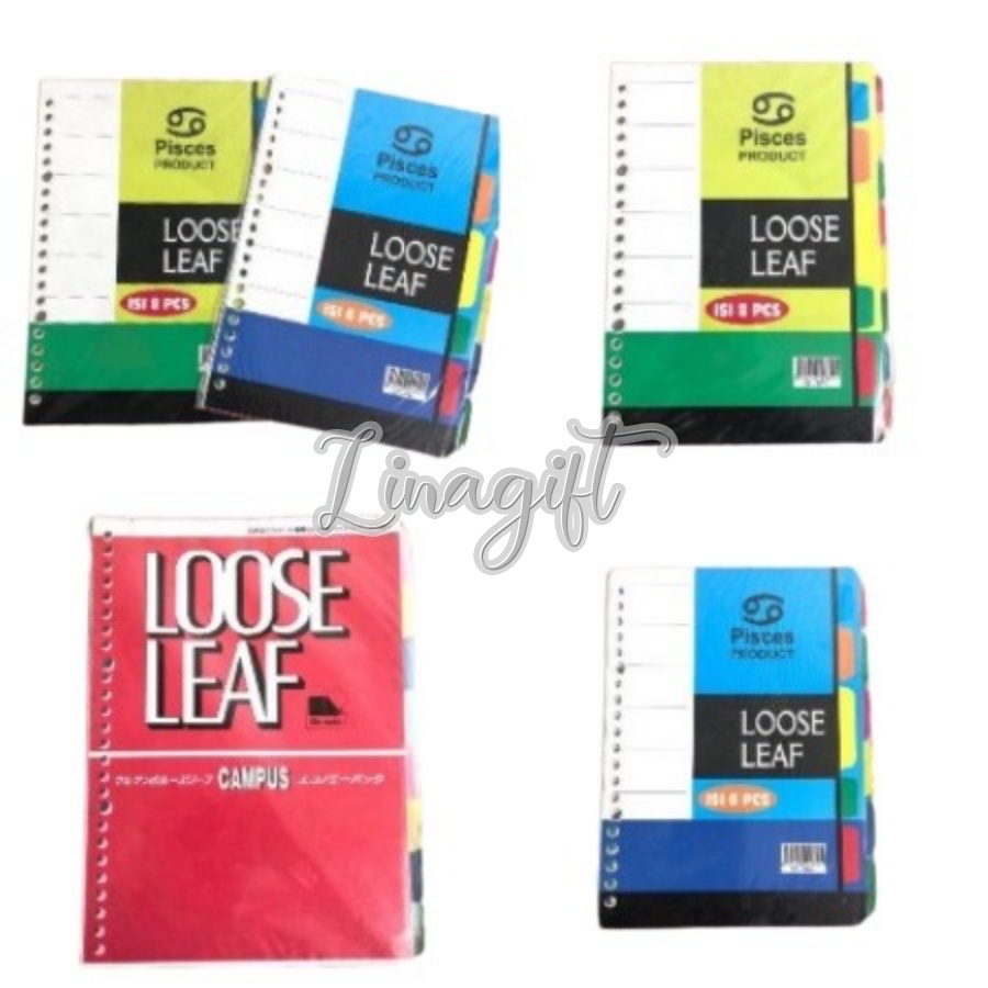 PEMBATAS BINDER FILE WARNA UKURAN B5 SEKAT 8/ A5 SEKAT 6 DAN 8