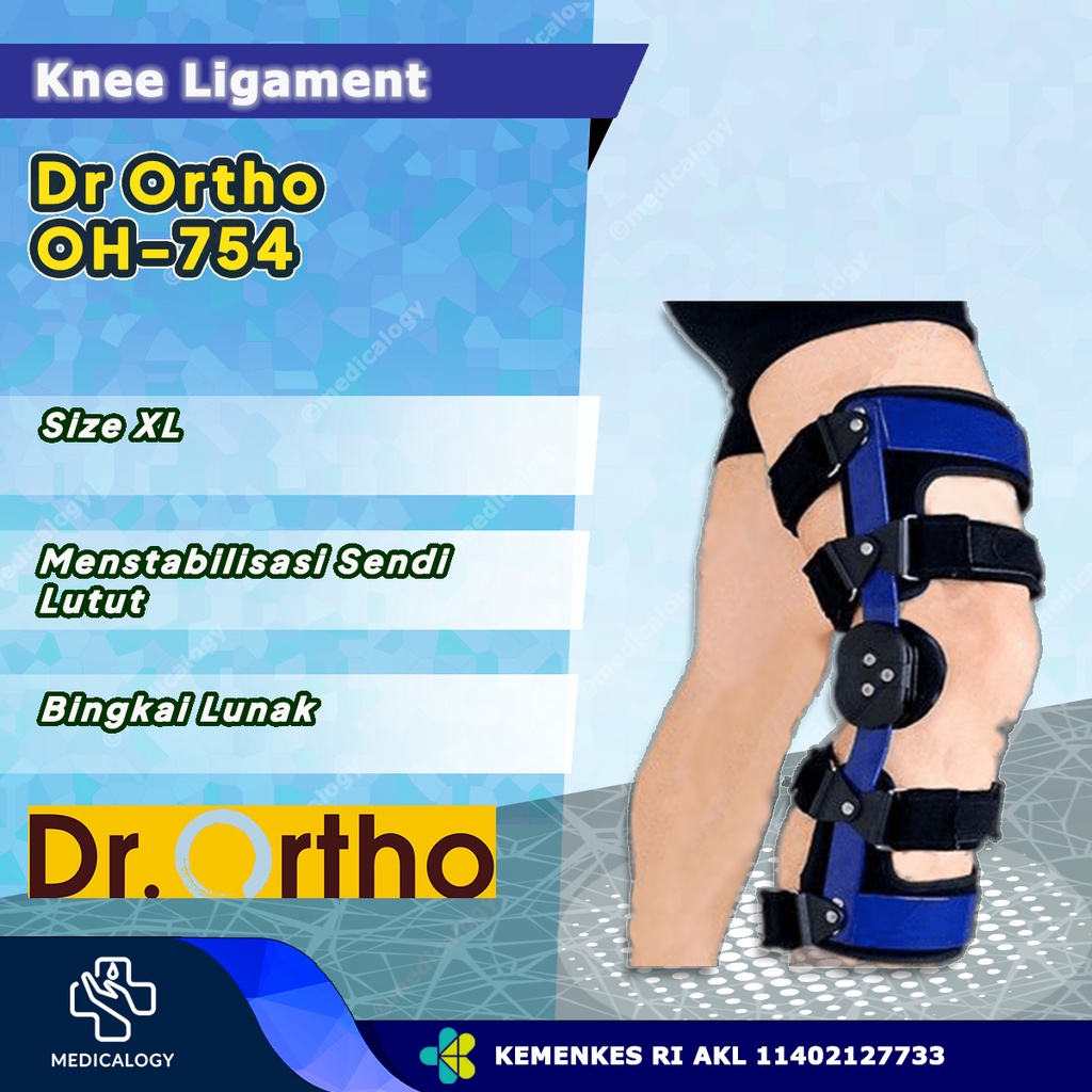 Dr Ortho Knee Ligament Brace with ROM Hinge size XL