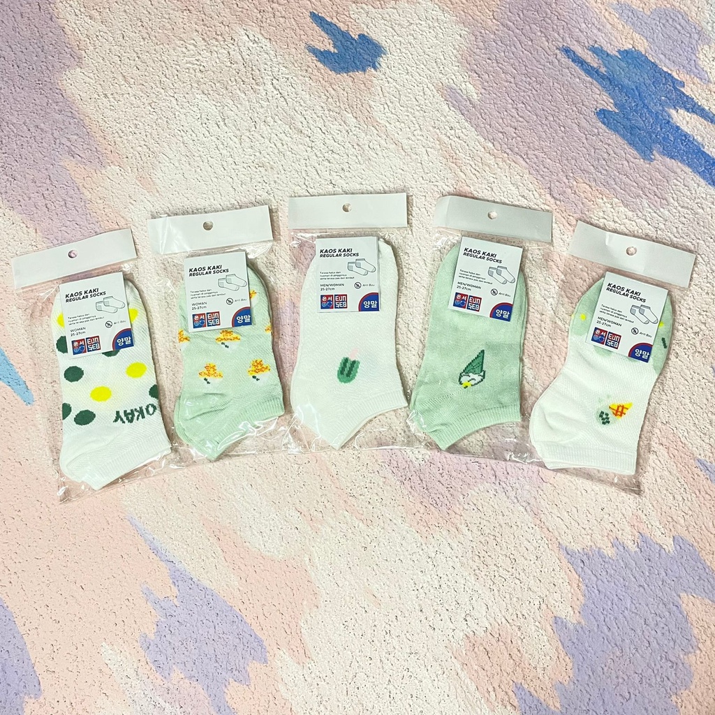 EUNSEO Kaos Kaki Ankle Cute Fashion Korea Motif Ice Cream Kaos Kaki Pendek Kaoskaki Semata Kaki
