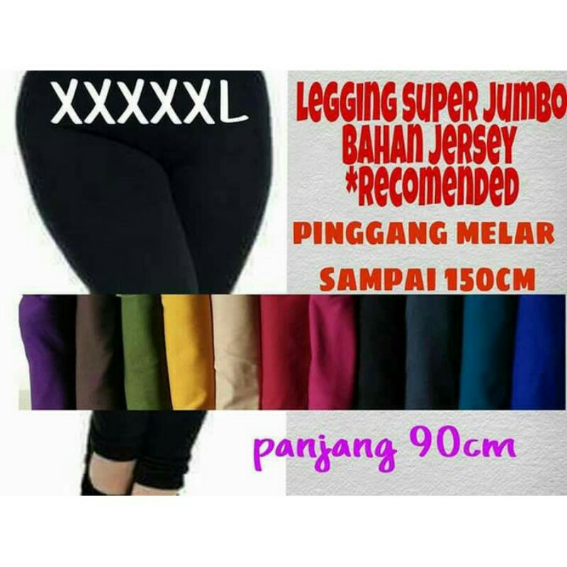 Legging Jumbo Panjang Wanita Polos BB Max 120kg