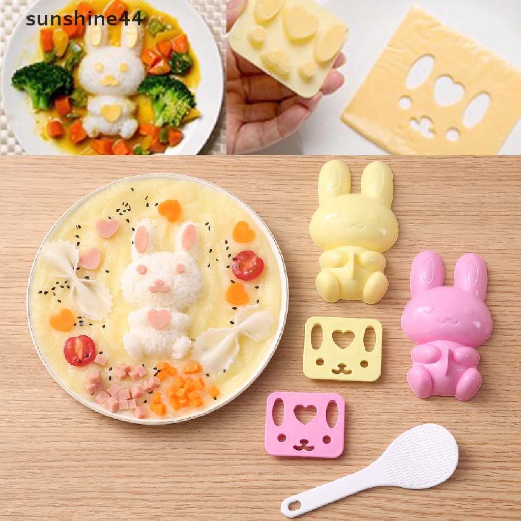 Sunshine 1Set Kitchen Sushi Mold Sandwich Mould Rabbit Rice Ball Mold DIY Bento MakerTool .