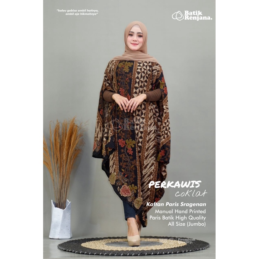 KAFTAN PERKAWIS RENJANA RENJANA BATIKSOLOAMANAH BATIK WANITA SOLO ATASAN BATIK PREMIUM MODERN PARIS KATUN HALUS PANJI LESMONO PRASTOWO COKLAT CENDRAWASIH KUNING IJO NAVY BIRU SM DEWA WANGSA DEWAWANGSA UNGU MAROON HITAM NAVY MARTOWIRO GURDO IJO KHARIS