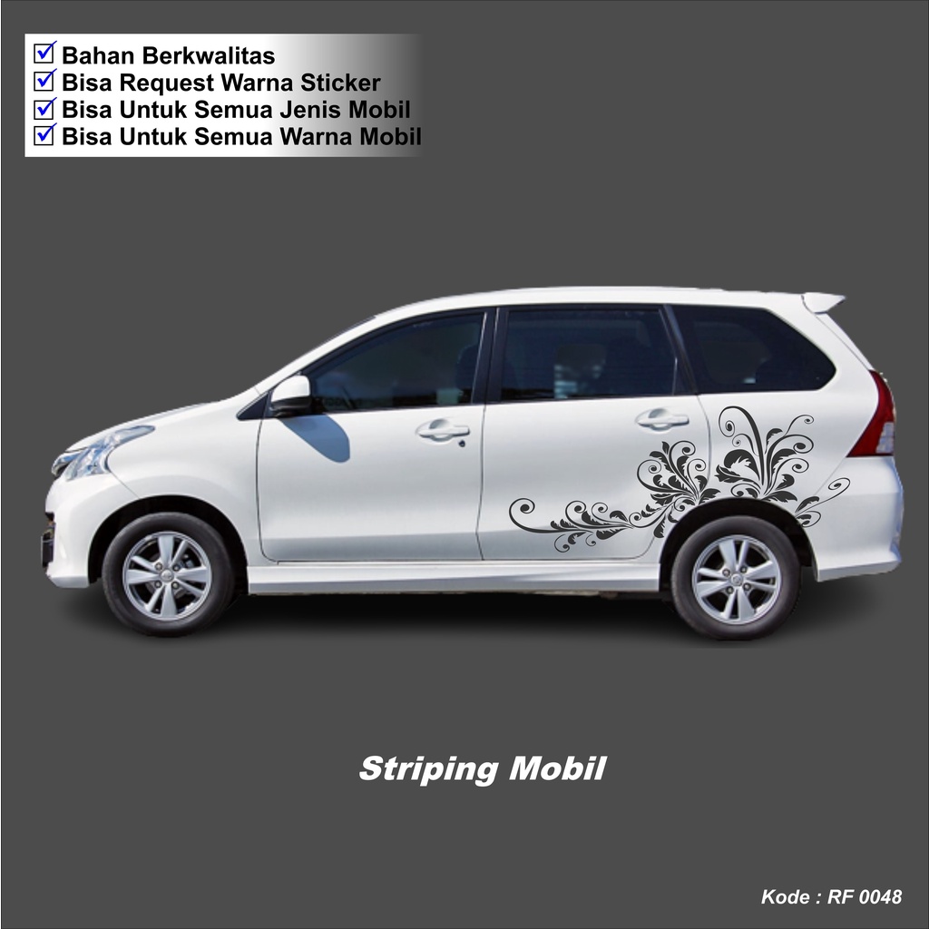 Stiker Avanza Lis Body Samping Stiker Cutting Avanza Stiker Motif Stiker Toyota Avanza