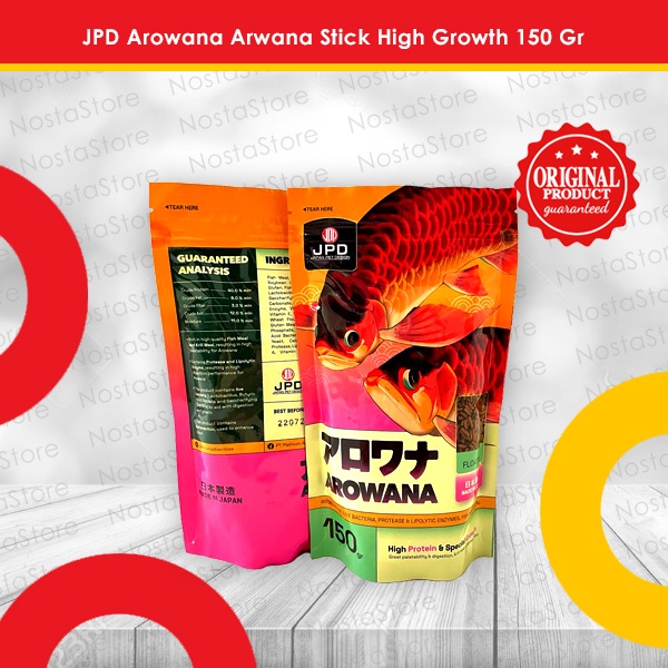 JPD Arowana / Pakan Ikan Arwana / Pelet Ikan Arwana / Arwana Stick High Growth Pelet Ikan Monster Floating 150 Gr