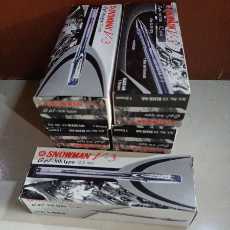 

snowman v 3 dan v 5 gel ink pen bolpoin pulpen ballpoint pena balpoint bolpen