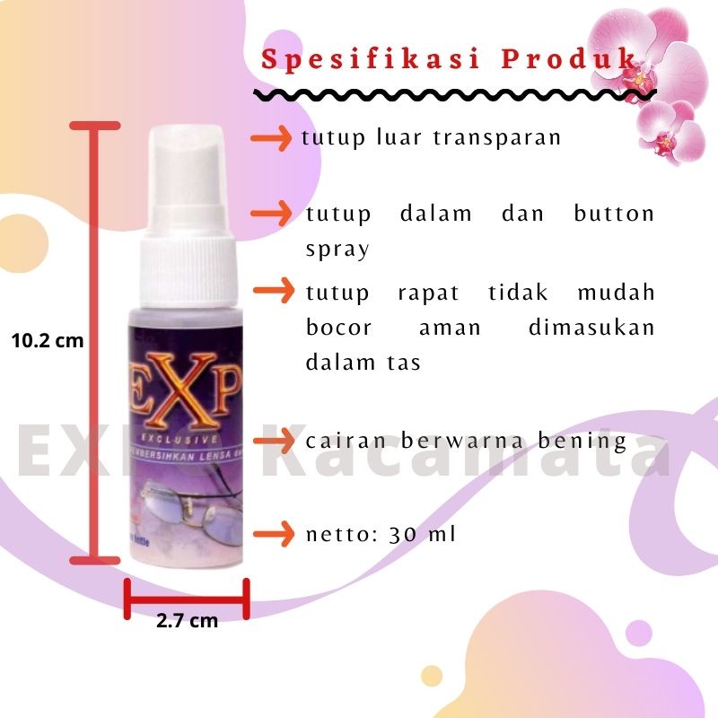 Expo Lens Cleaner Spray Semprotan Cairan Pembersih Debu Layar Lensa Kacamata Minus Kamera Laptop HP Buram