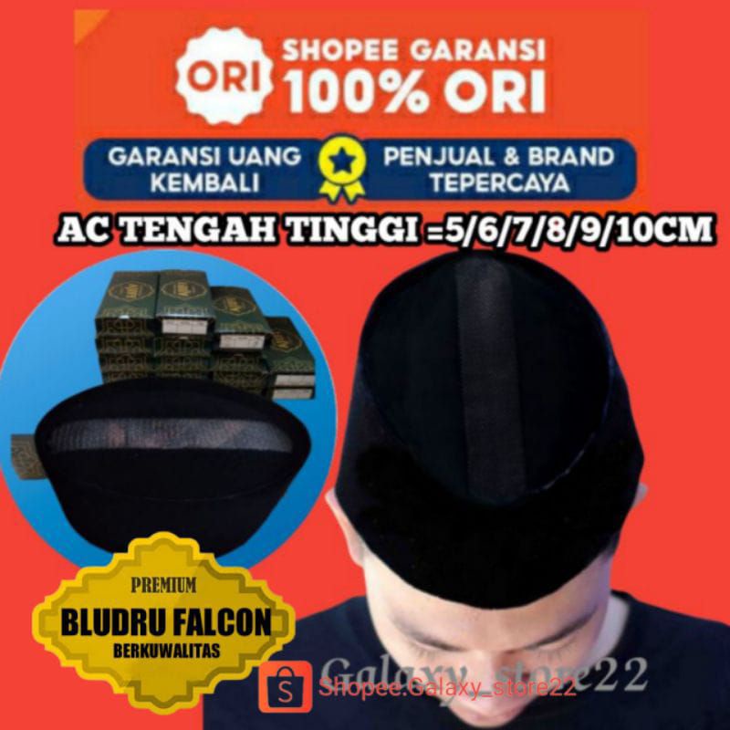 PECI SONGKOK HITAM AC TENGAH TINGGI 5Cm-10Cm /KOPEAH/KOPYAH