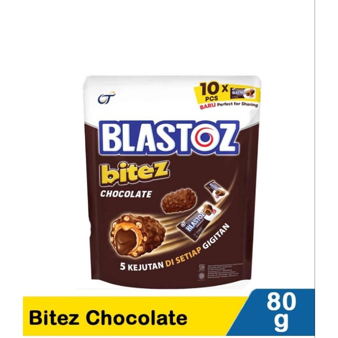 

BLASTOZ BITES CHOCOLATE 80g isi 10pcs