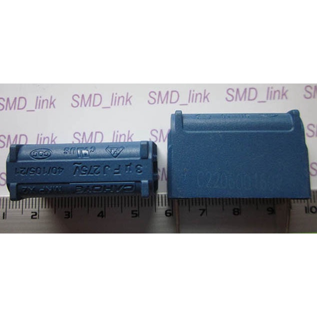 Jtterang Kapasitor Mkp X2 - 2Uf, 3Uf, 4Uf, 5Uf - 275V Ac / 400V Dc Vertikal Biru