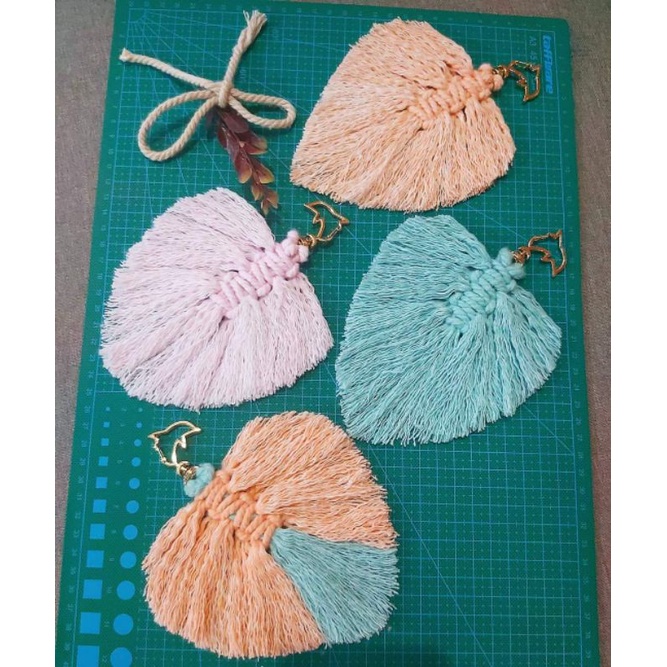 Gantungan Kunci Macrame Daun/Macrame/Kunci Macrame/Handmade Macrame