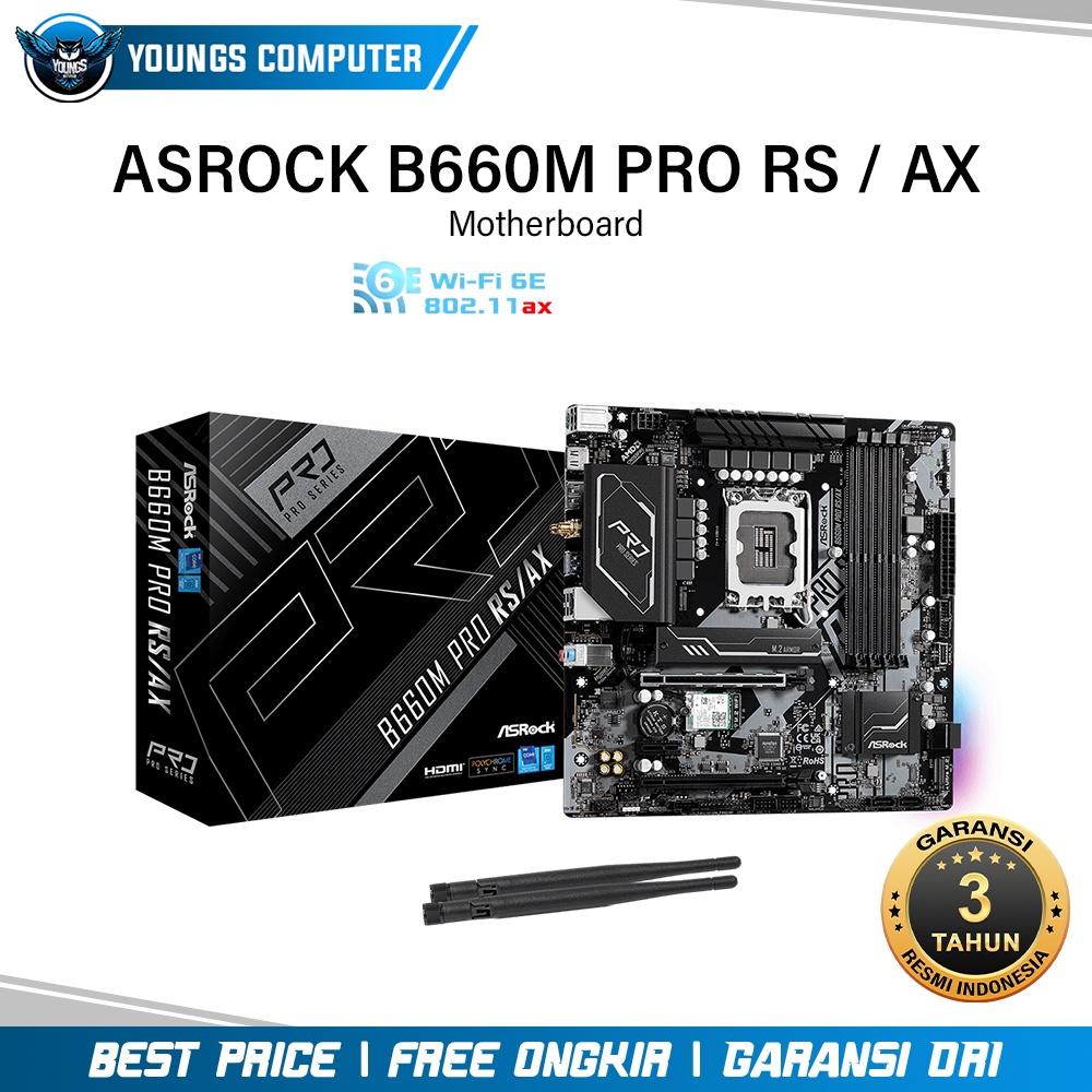 ASROCK B660M Pro RS/ax WIFI | Motherboard Intel B660 LGA1700 DDR4 MATX