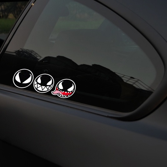 Universal Cartoon Venom Reflective Car Sticker Marvel Film Venom Motorcycle Decal untuk Honda