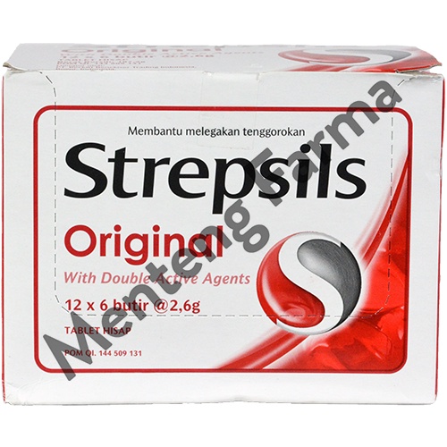 Strepsils (Original) Sachet - Permen Pelega Sakit Tenggorokan