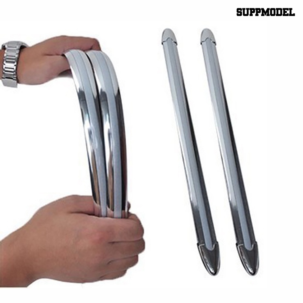 Sm - 4Pcs Strip Pelindung Bumper Mobil Universal Flexible Anti Tabrakan / Gores