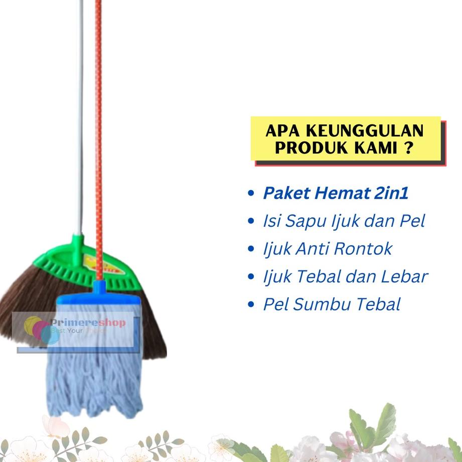 Sale Terbatas Sapu dan Pel Lantai Rumah 1 Set Murah / Sapu Lantai dan Pel Pelan Lantai Paket Hemat