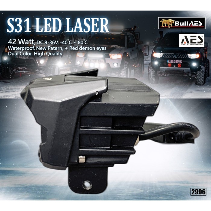 Lampu Tembak Laser S31 LED Devil Eye Sorot hi loo beam SEPASANG