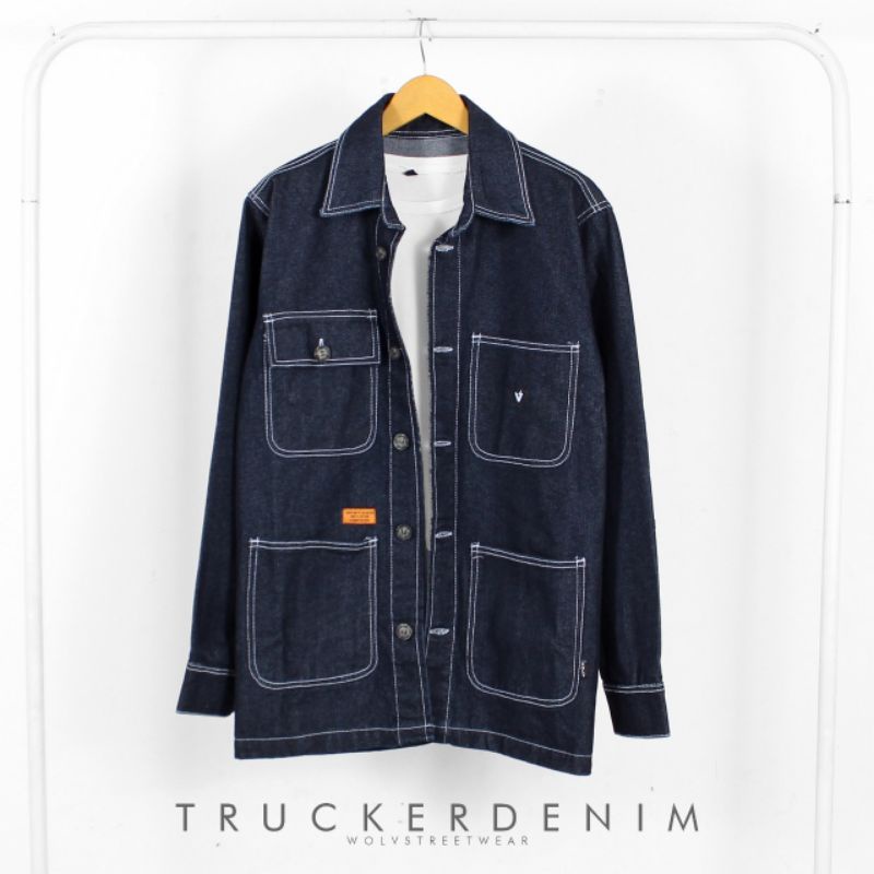 SUFFINSANT- JACKET TRUCKER DENIM BLUE NAVY