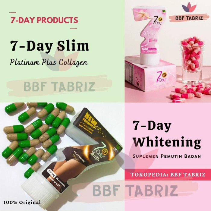 7 Day Slim Platinum Plus Collagen Pelangsing 7dayslim 7 Days Slim
