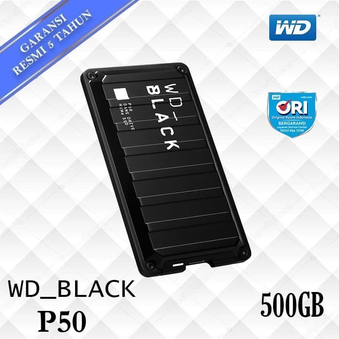 WD Black P50 500GB Game Drive HDD - SSD Eksternal Gaming